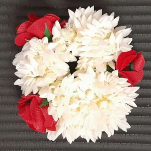 Traditional Red and White Floral Wedding