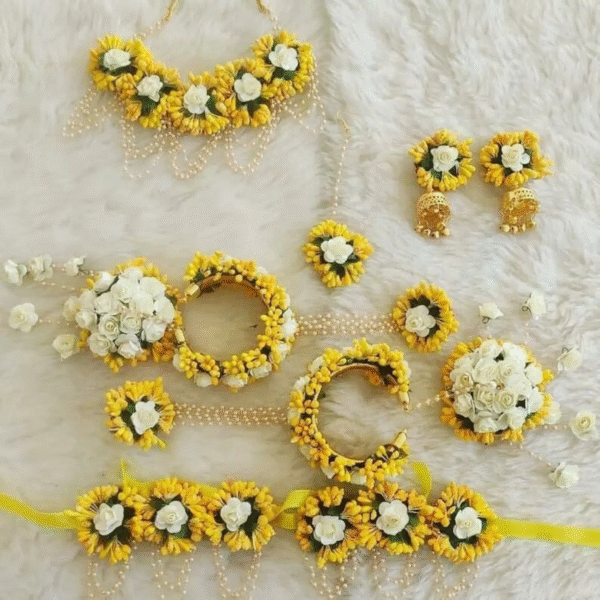 floral jewelry set for wedding
