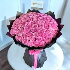 100 Pink Flower Large Bouquet For Special Moments