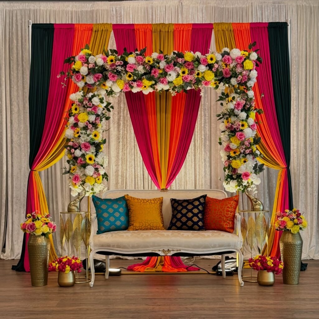Mehndi Stage Decoration In Sahiwal